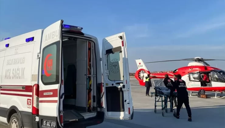 Hamile Kadın Ambulans Helikopterle Nakledildi