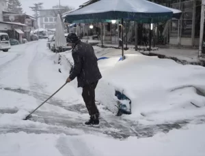 Havza’da Kar Yer Yerini Aldı