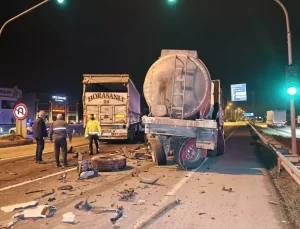 İnegöl’de Tır Kazası: 1 Yaralı