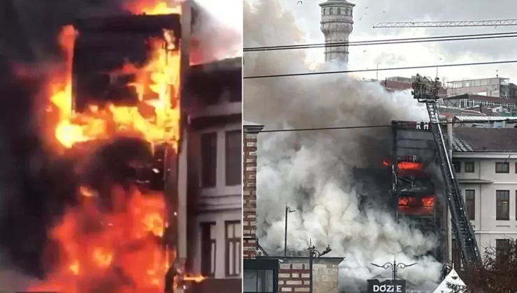 İstanbul Mısır Çarşısı’nda bir restoranda yangın çıktı! Ekipler olay yerine sevk edildi