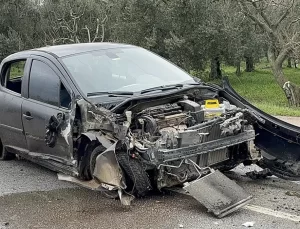 İznik’te Yağış Nedeniyle Kaza: Sürücü Yaralandı