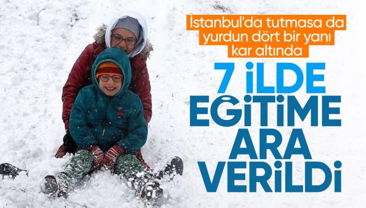 Kar yağışı nedeniyle eğitime orta verilen vilayetler