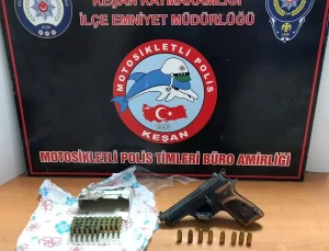 Keşan’da Ruhsatsız Silah ve Firari Hükümlü Yakalandı