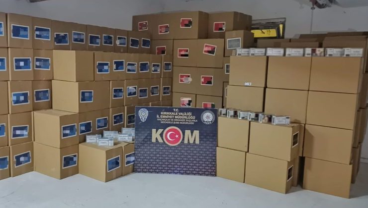 Kırıkkale’de 2 milyon 140 bin makaron ele geçirildi