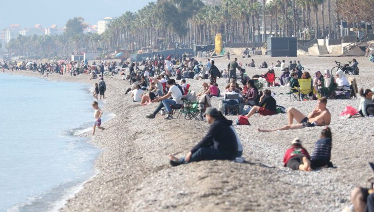 Kış ortasında deniz keyfi