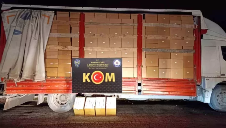 Konya’da Kaçak 7 Milyon Makaron Ele Geçirildi