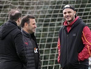 Mauro Icardi, Galatasaray egzersizini ziyaret etti