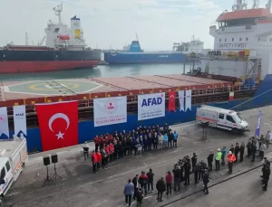 Mersin’den Gazze’ye 15. İyilik Gemisi Uğurlandı