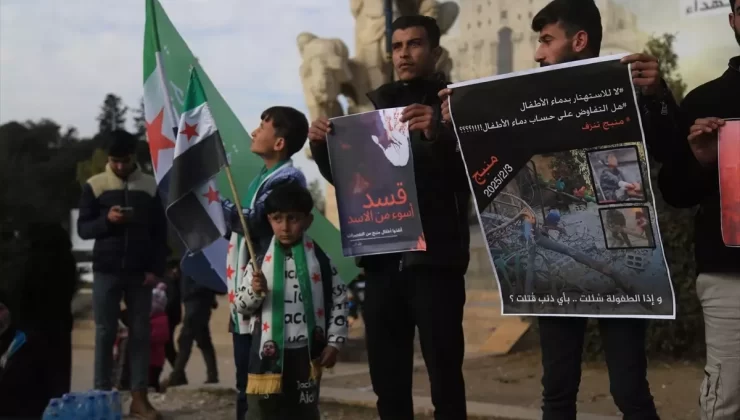 Münbiç’teki Taarruzlara Protesto