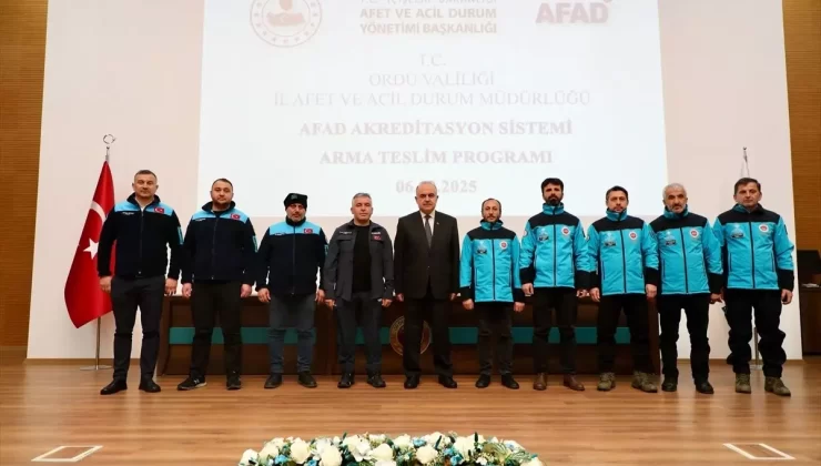 Ordu’da Arama Kurtarma Ekiplerine Armaları Teslim Edildi