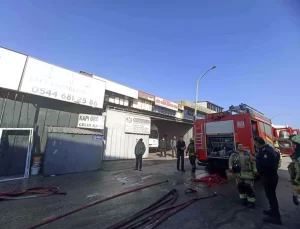 OSTİM’de Çelik Kapı İmalathanesinde Yangın