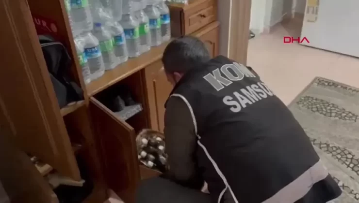 Samsun’da Kaçak İçki Operasyonu: 45 Litre Etil Alkol Ele Geçirildi