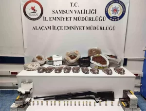 Samsun’da Kaçak Tütün ve Silah Ele Geçirildi