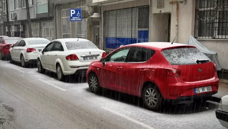 Samsun’da Kar Yağışı Etkili