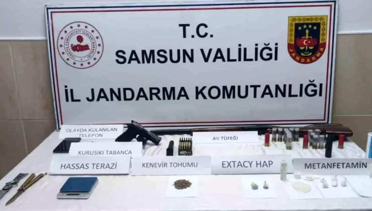 Samsun’da Uyuşturucu ve Silah Ele Geçirildi