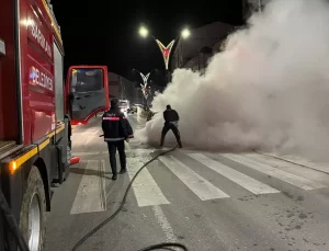 Sarıkaya’da Araba Yangını