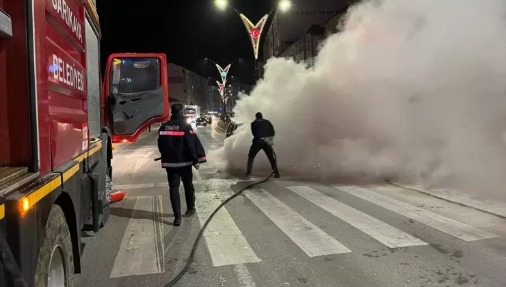 Sarıkaya’da Araba Yangını