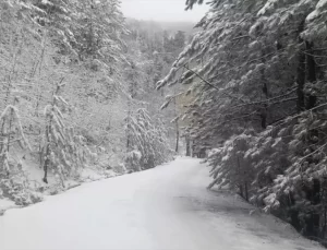 Sındırgı’da Kar Yağışı Sevinci