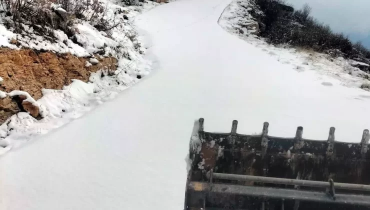 Şırnak ve Siirt’te Kar Yağışı Yolları Kapattı