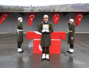 Şırnak’ta Pençe-Kilit Operasyonu bölgesinde şehit olan Binbaşı Yetişen için tören yapıldı