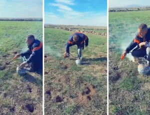 Tarlasındaki farelerden kurtulmak isteyen çiftçinin metodu tartışma yarattı
