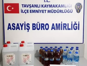 Tavşanlı’da Kaçak Alkol Operasyonu