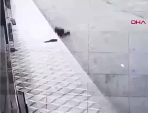 Temizlik Görevlisi Ayşe’nin Düşme Anı Güvenlik Kamerasında
