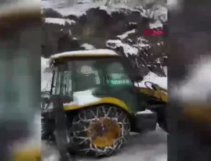 Trabzon’da Paletli Kar Motoru Kazası: Sürücü Kurtarıldı
