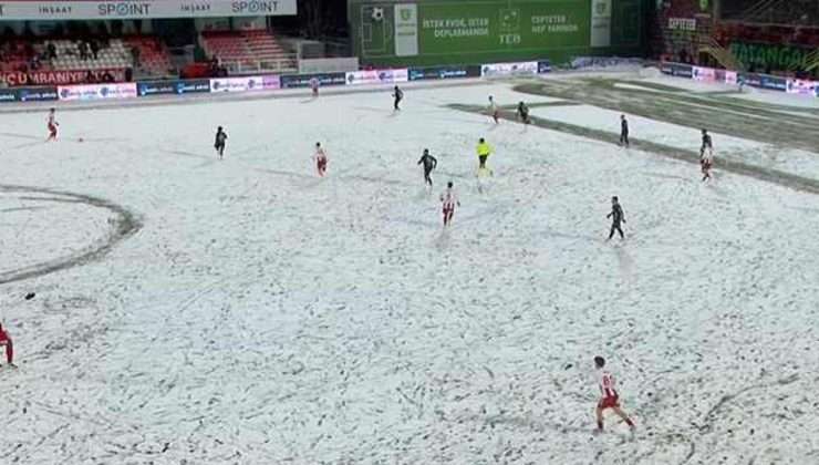 Ümraniyespor – Sakaryaspor maçına kar arası!