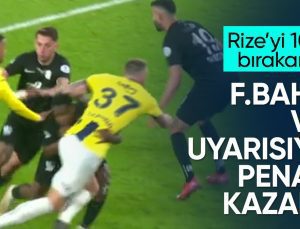 VAR uyardı! Rizespor kırmızı gördü, Fenerbahçe penaltı kazandı
