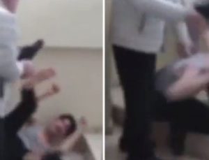 Vicdansızlık kameralarda: Engelli çocuklarına dayağa gözaltı