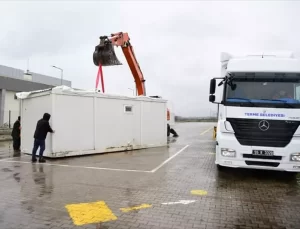 Yangın Mağduru Aileye Konteyner Ev Desteği