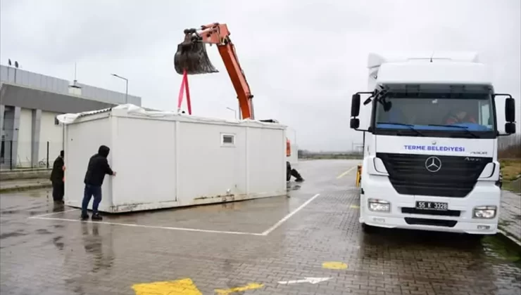 Yangın Mağduru Aileye Konteyner Ev Desteği