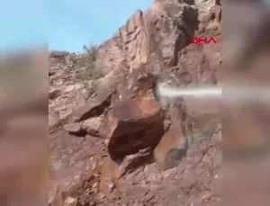 Yusufeli’nde Heyelan Riskine Karşı Yapay Heyelan Uygulaması