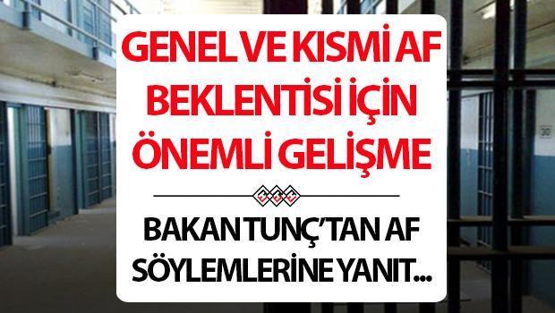 AF SON DAKİKA 2025: Genel af ve kısmi af beklentileri için Adalet Bakanı Tunç’tan önemli yanıt! 10. Yargı Paketi ve genel af haberleri